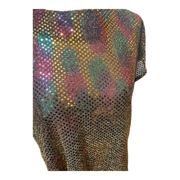 Vintage disco sparkly top. Fits like a M/L - Picture 4 of 16